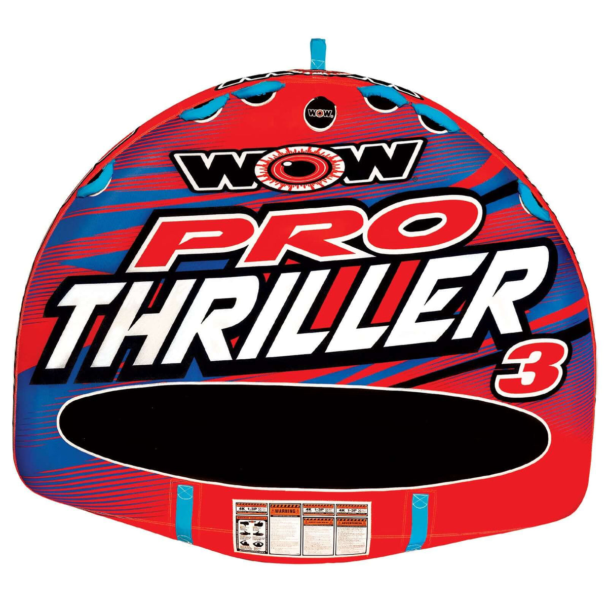 WOW Watersports Super Thriller Pro Series Towable floating on water under blue sky