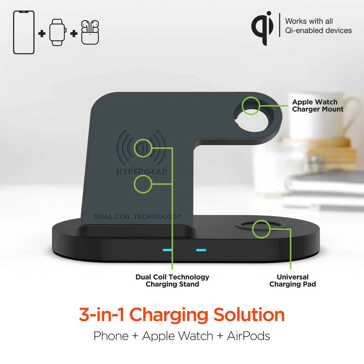 Hypergear 3-in-1 Wireless Charging Dock