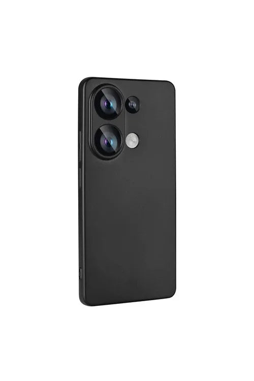 Black silicone protective case with camera guard for Xiaomi Poco M6 Pro 4G.