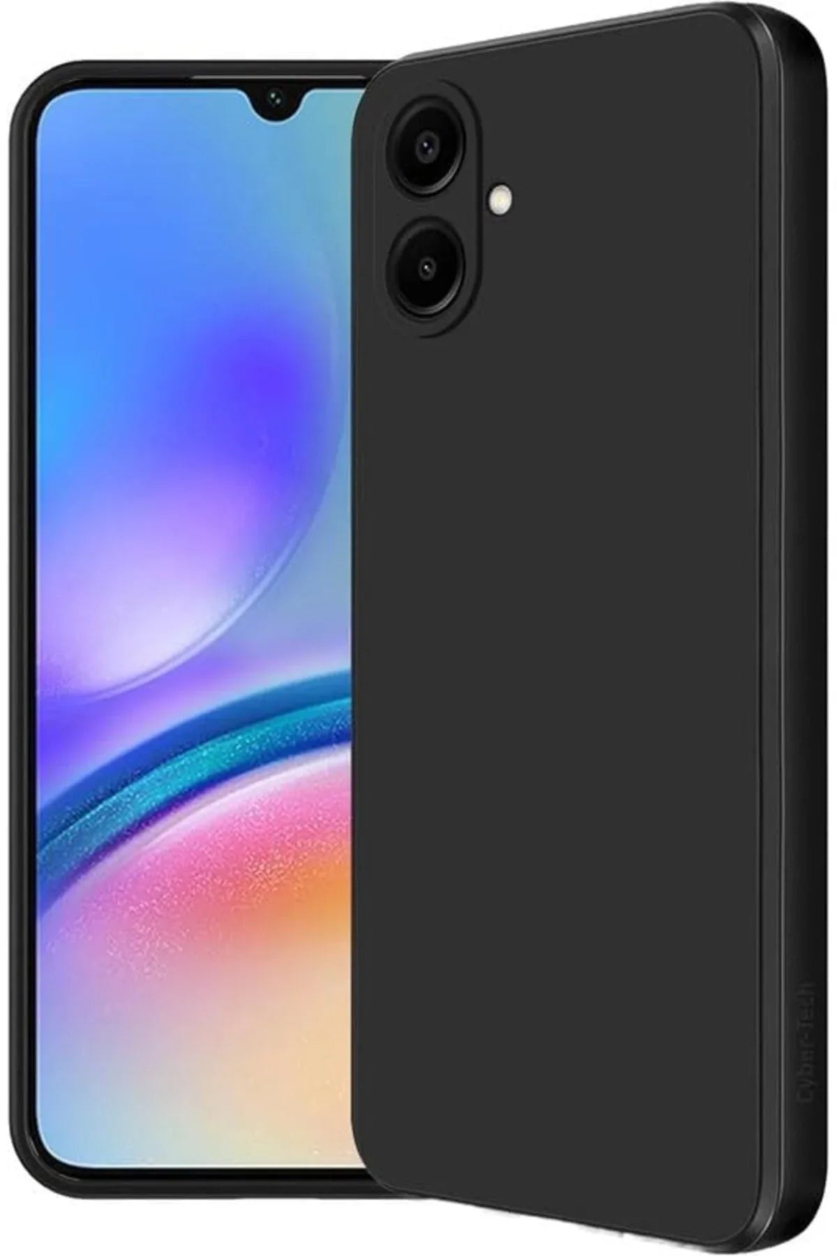Black matte TPU silicone case by Shantime, slim fit for Tecno Spark GO 2 smartphone.