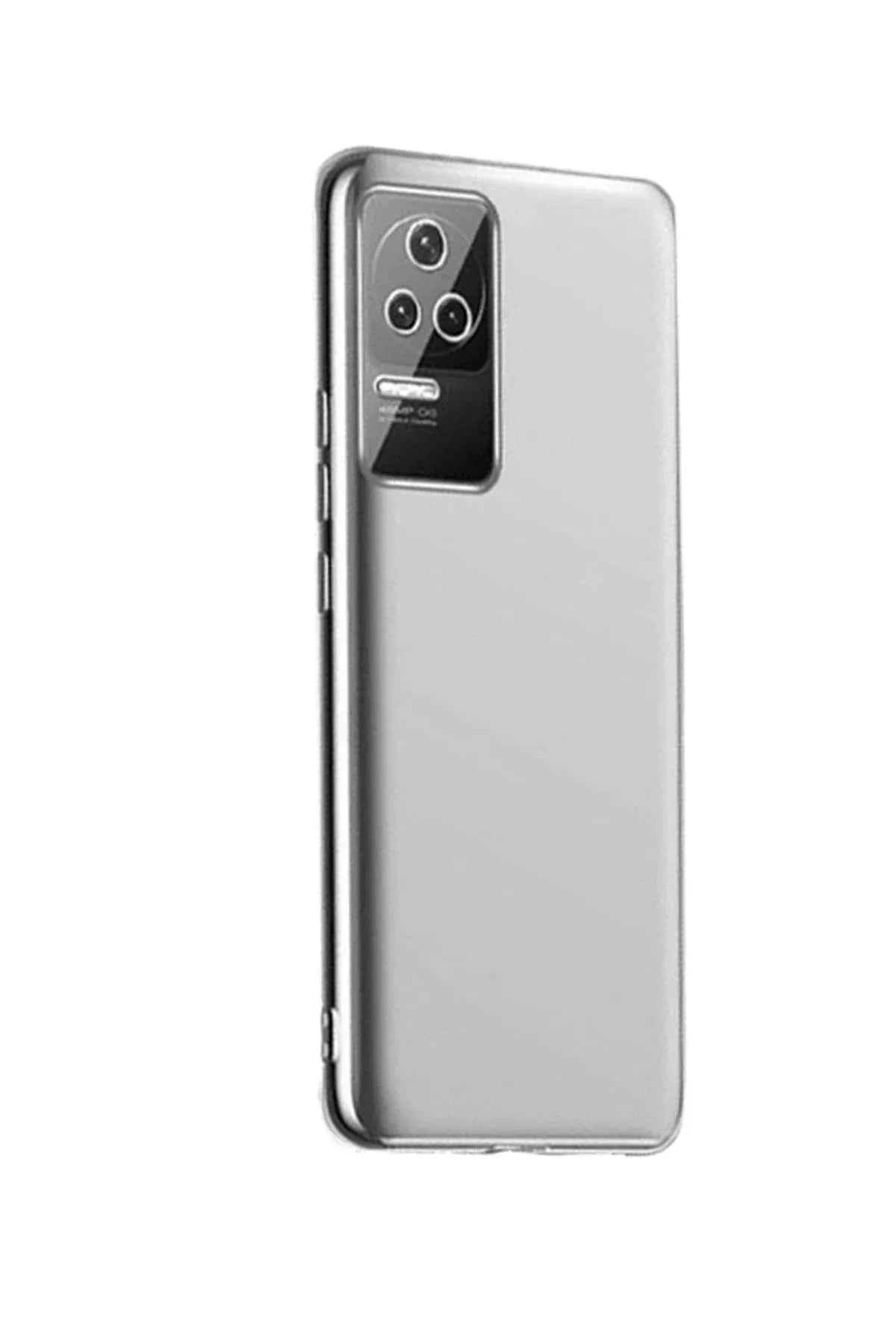 Transparent TPU silicone case for Xiaomi Poco F4 showing sleek and flexible cover design.