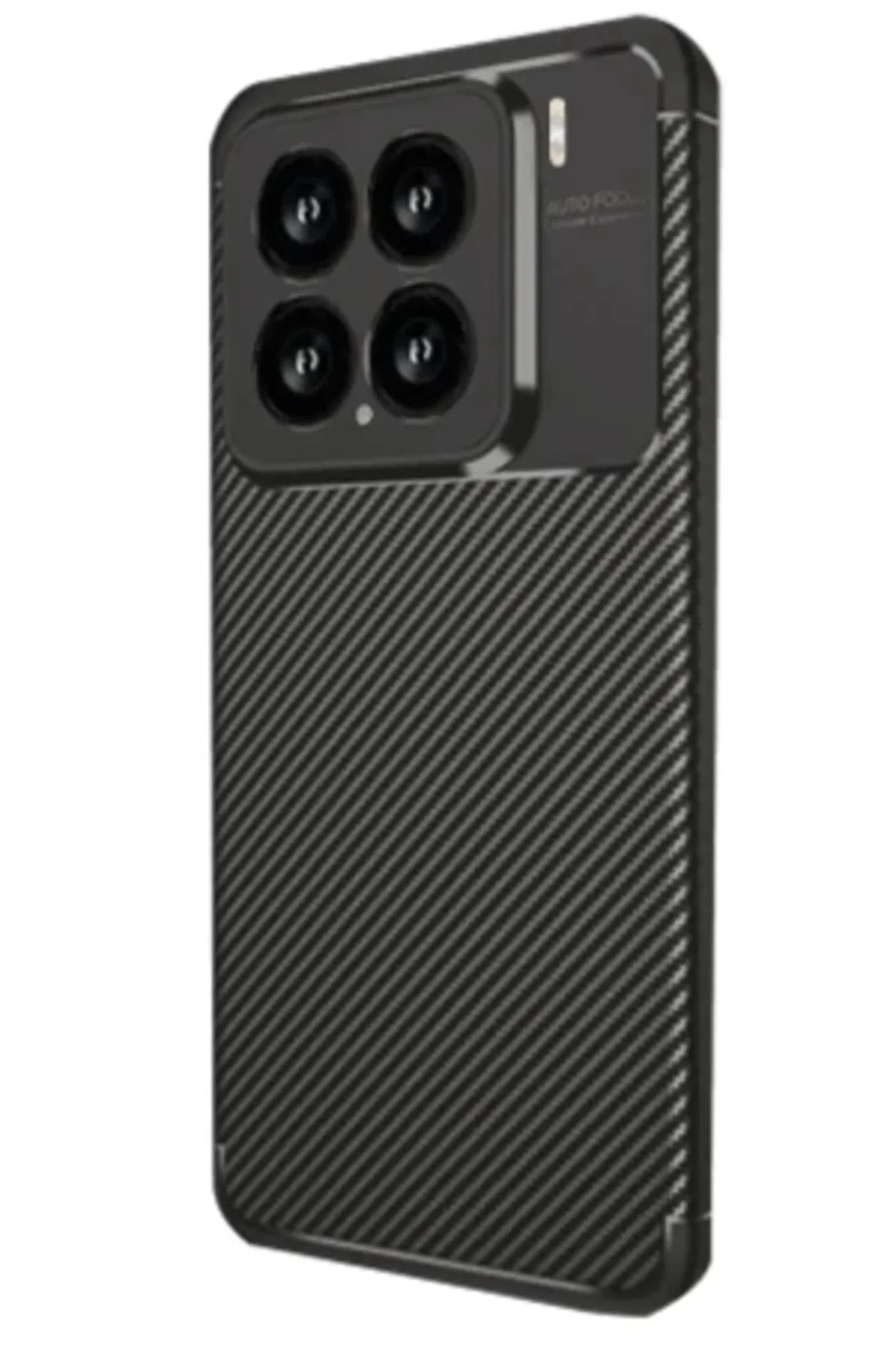 Black soft TPU bumper case for Xiaomi Mi 15, showing smooth matte finish and slim profile.