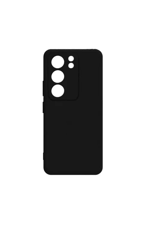 Black soft TPU silicone case for Vivo V29 5G, flexible and form-fitting.