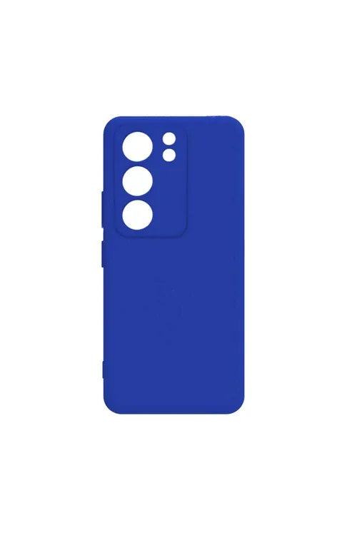 Blue flexible soft TPU silicone phone case compatible with Vivo V29 5G.