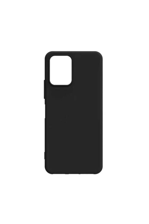 Close-up of Shantime soft black TPU silicone case highlighting texture and flexible material for Vivo Y21S.