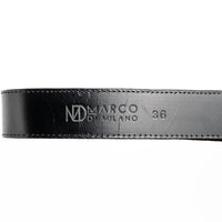 Side view of Georgia belt with smooth full-grain leather lining and stingray skin exterior