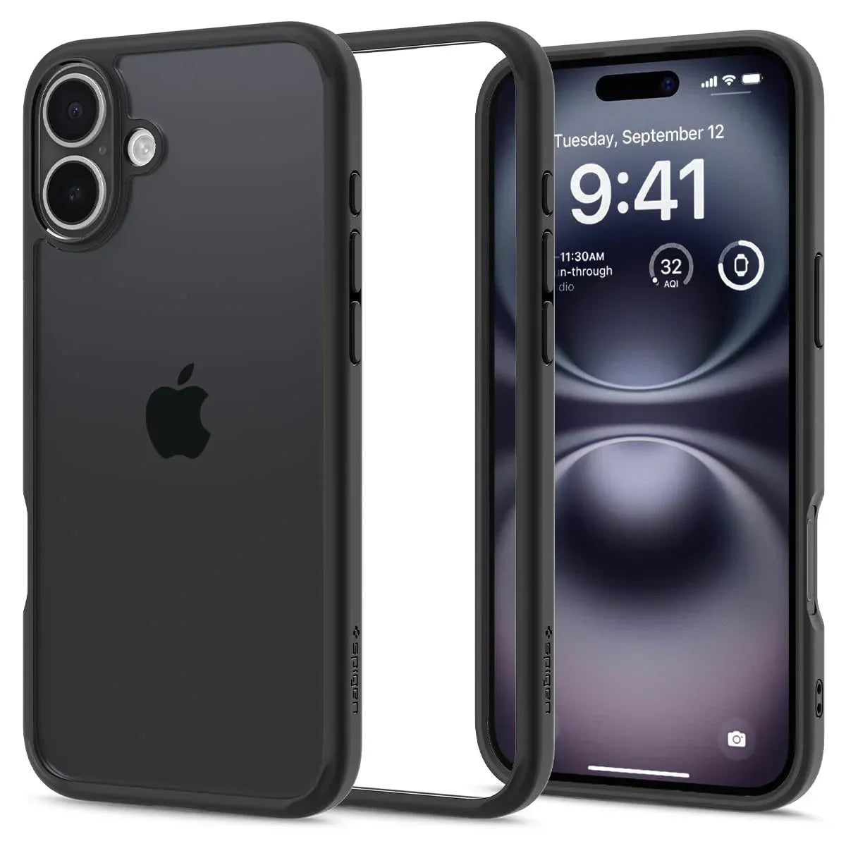 Back Cover Case Compatible with iPhone 16 (Matte Black) - Snagva