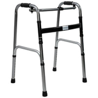 Lightweight folding adjustable standard walker with ergonomic grips and sturdy frame for mobility and stability