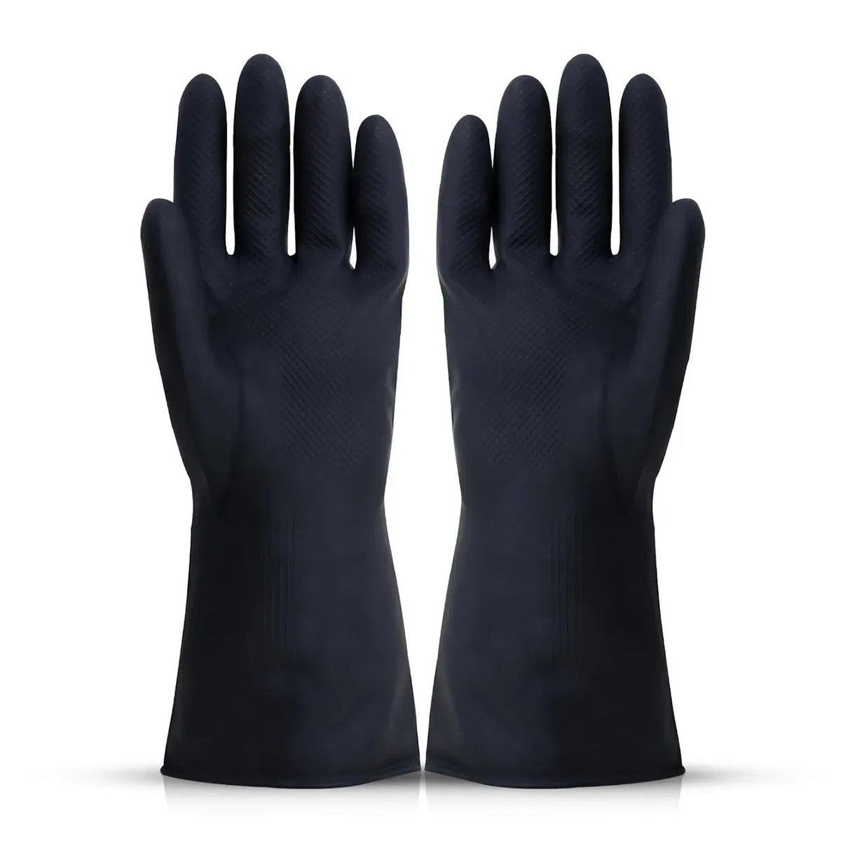 Heavy Duty Rubber Hand Gloves Black - Snagva