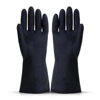 Heavy Duty Rubber Hand Gloves Black - Snagva