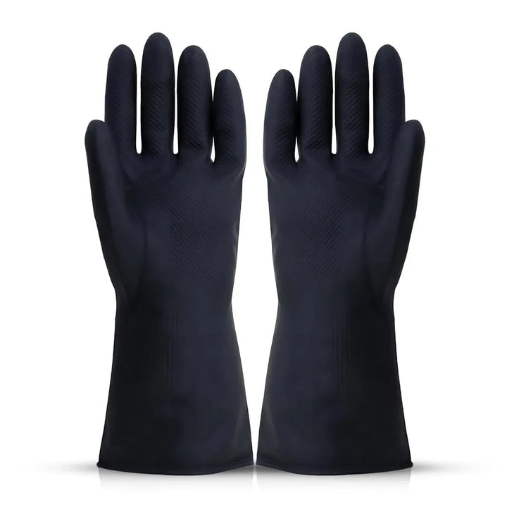 Heavy Duty Rubber Hand Gloves Black - Snagva