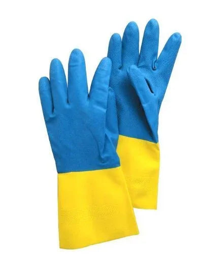 Chemical resistant safety gloves with textured grip for fire and chemical protection