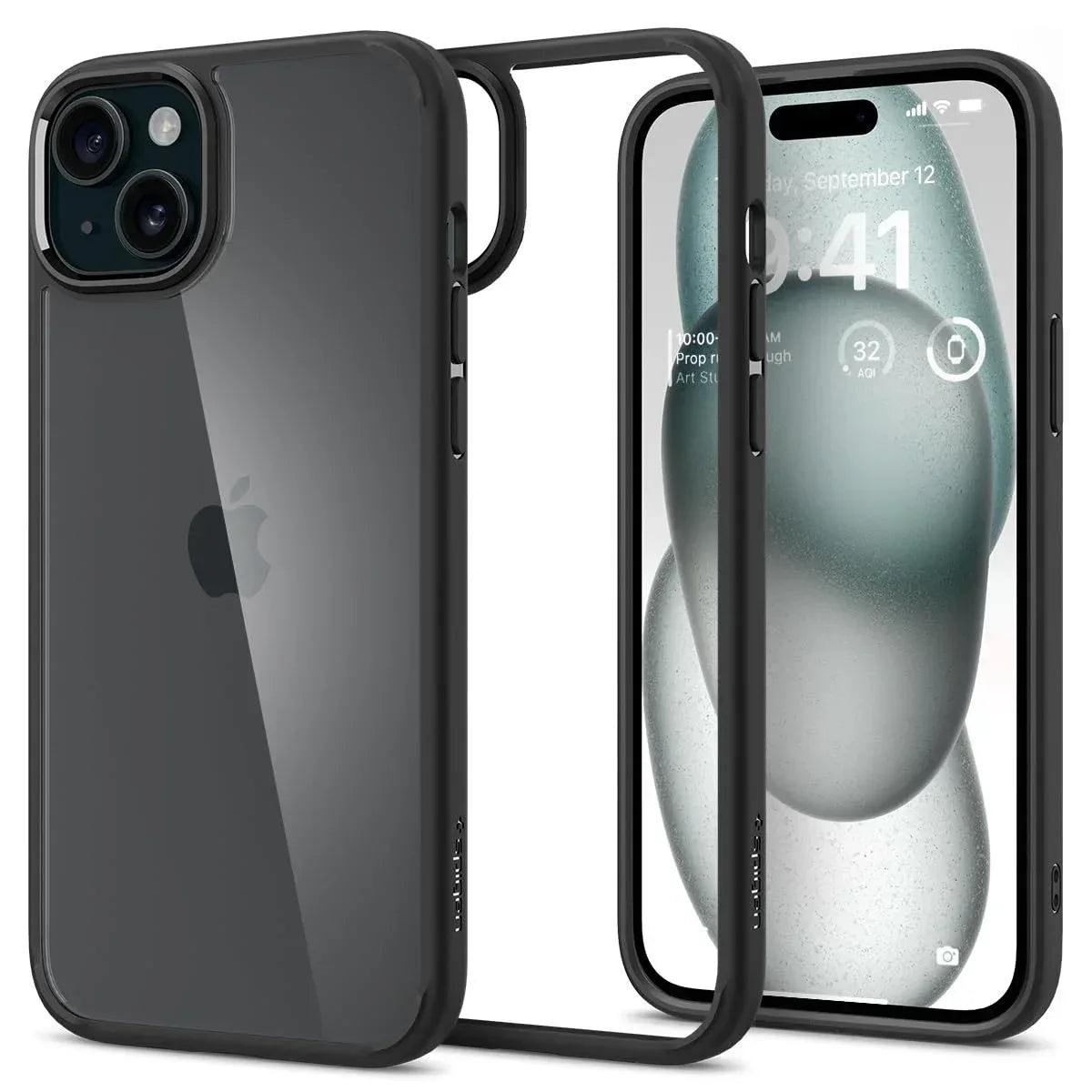 Back Cover Case Compatible with iPhone 15 (Black) - Snagva