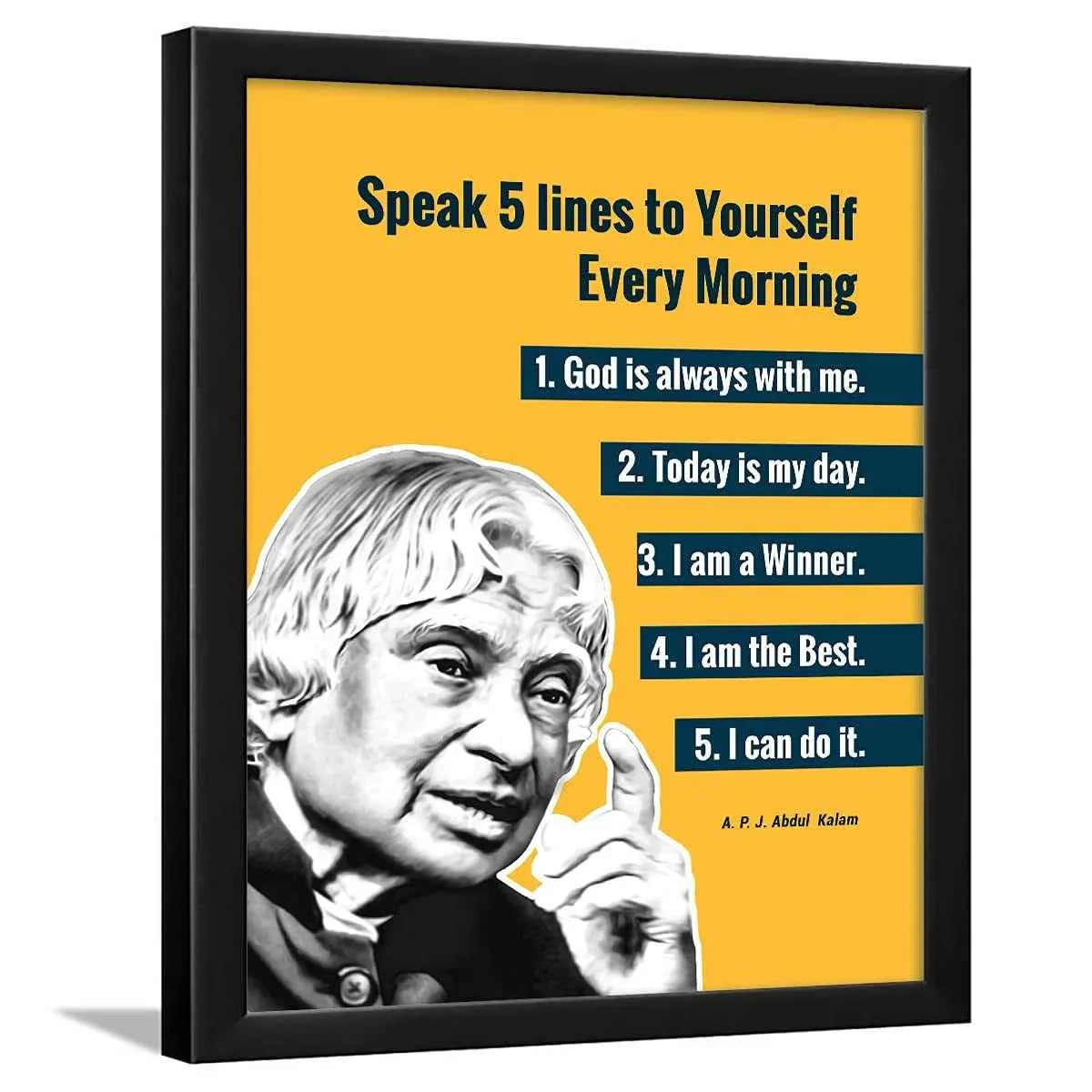 APJ Abdul Kalam Motivational Quote Photo Frame