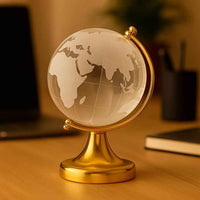 Mini Crystal Globe with Golden Stand