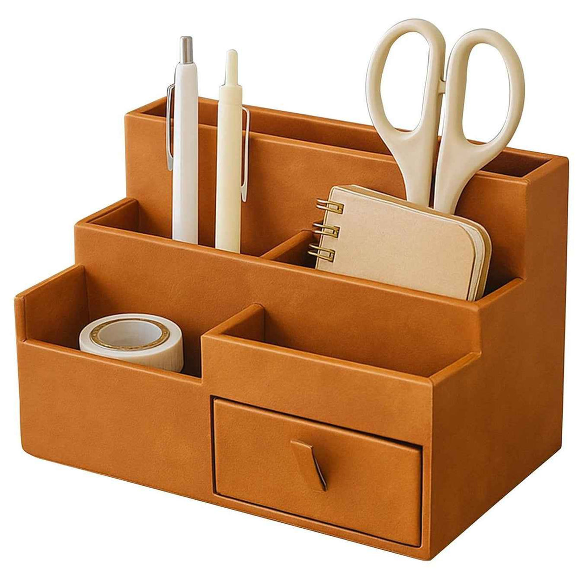 Premium Vegan Leather Desk Organizer