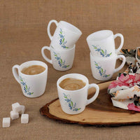 Tea Coffee Cups Set of 6 Thermal Resistant 100ml