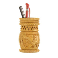 Handcrafted Wooden Pen Stand Organizer