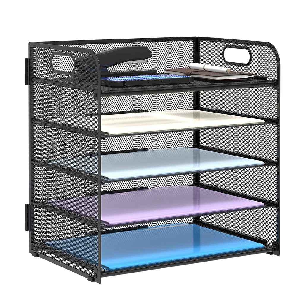 5 Layer Metal Mesh File Desk Organizer