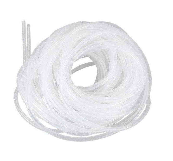 White Spiral Wire Sleeve Wrap 25 Meter 9mm