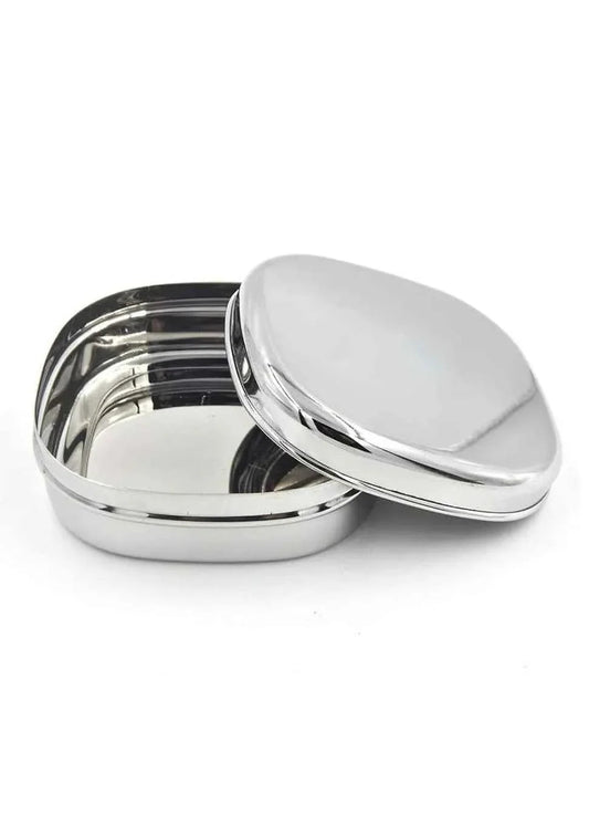 Sleek Square Stainless Steel Lunch Box 450ml