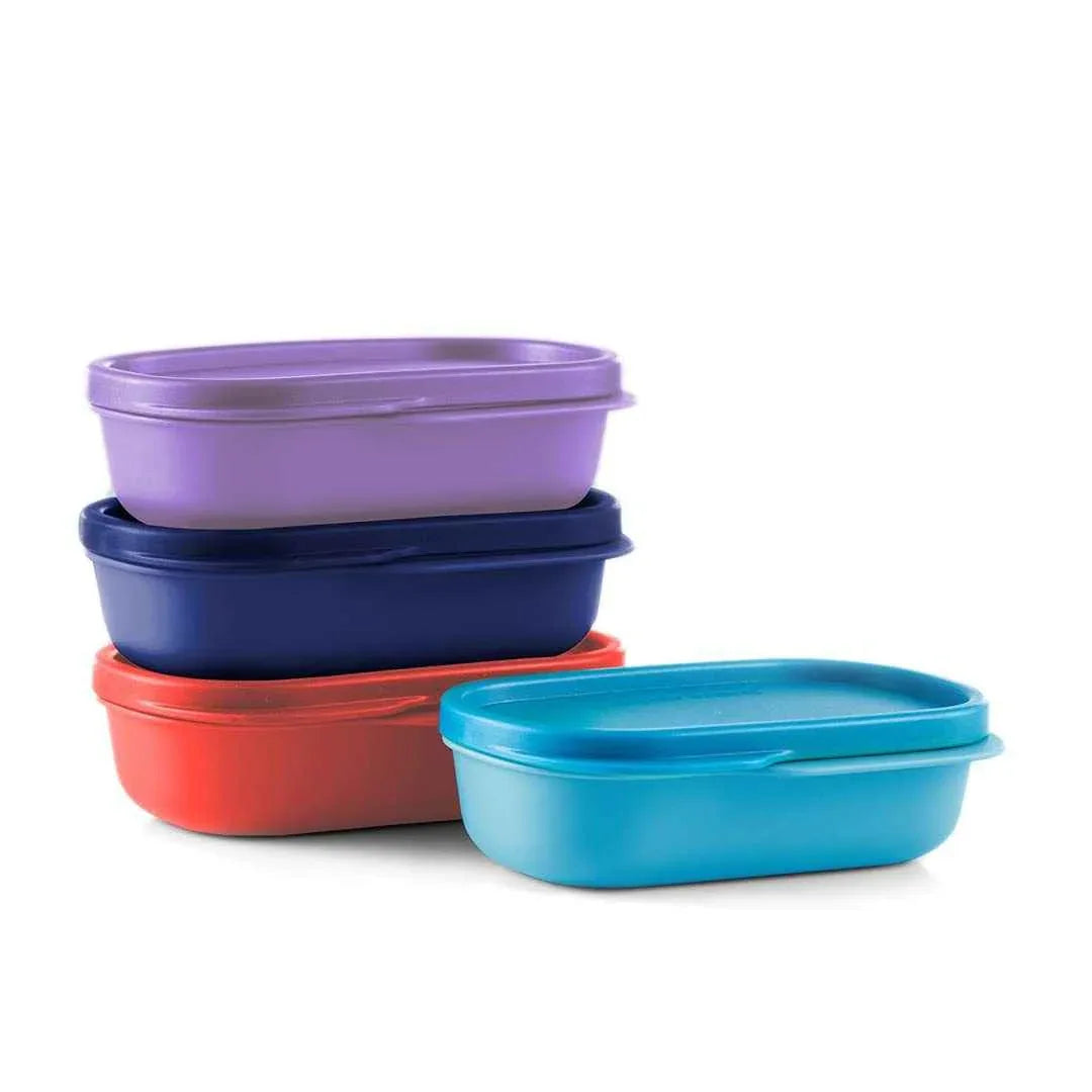 Plastic Mini Lunch Containers Set of 4 120ml