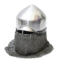 European bascinet helmet armor designed for Buhurt competitions, showcasing detailed craftsmanship