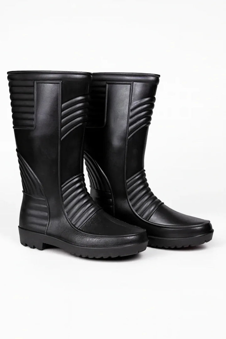 Black Ribbed Fire Protection Safety Boots