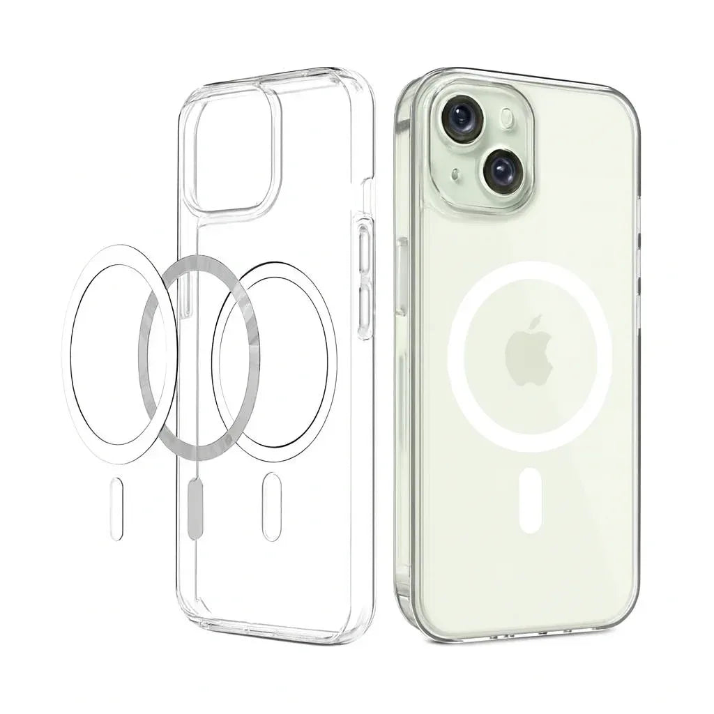 Clear Magnetic Case for iPhone 15 (Magsafe) - Snagva