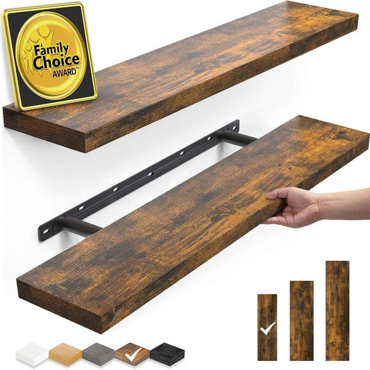 Rustic Wood Floating Shelves 22.5 Inch