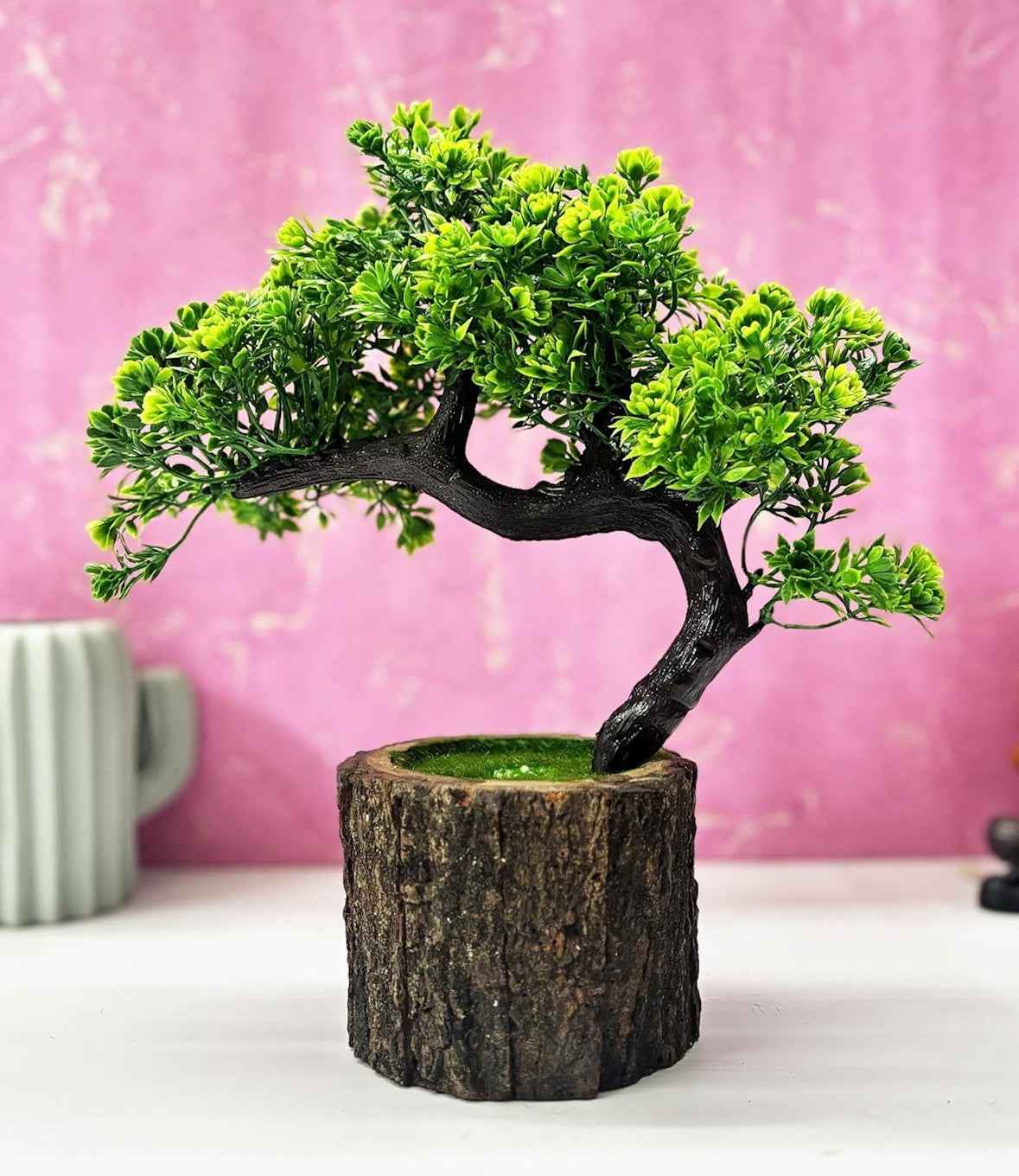 Artificial Bonsai Plant in Wooden Pot