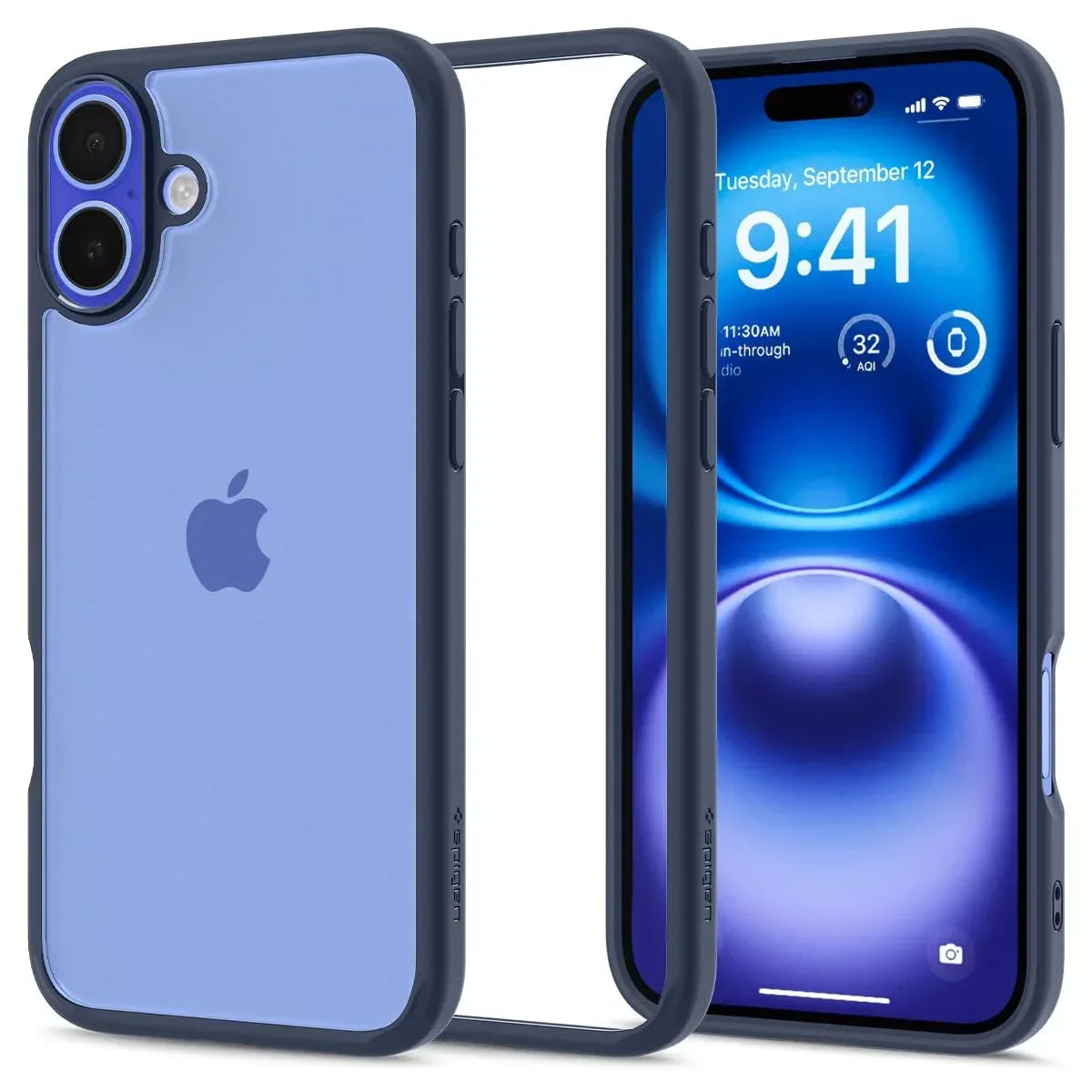 Back Cover Case Compatible with iPhone 16 (Navy Blue) - Snagva
