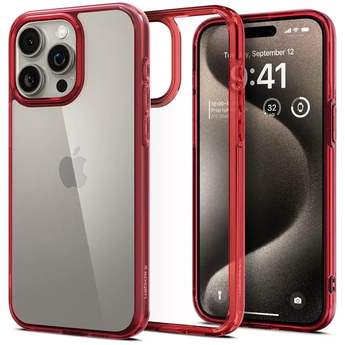 Back Cover Case Compatible with iPhone 15 Pro Max (Deep Red) - Snagva