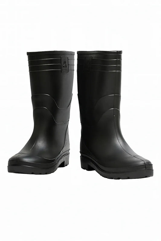 Heavy-Duty Black Waterproof Safety Boots