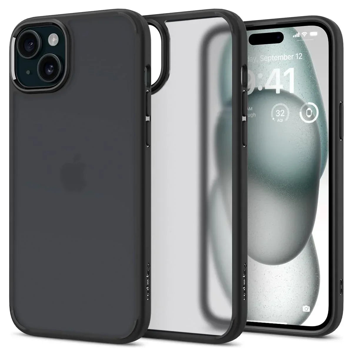 Back Cover Case Compatible with iPhone 15 (Frost Black) - Snagva