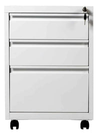 Metal Pedestal File Drawer Cabinet White