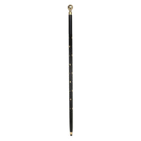 Lightweight wooden walking stick with diamond grip handle resting on a soft white surface