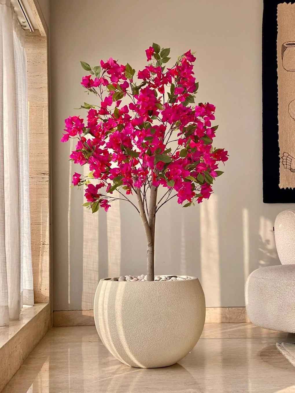 Artificial Bougainvillea Plant with Pot 4 Ft