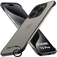 Frosted matte back case fitted on an iPhone 15 Pro showing slim, protective design