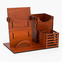 Wooden Pen Holder with Mobile Stand