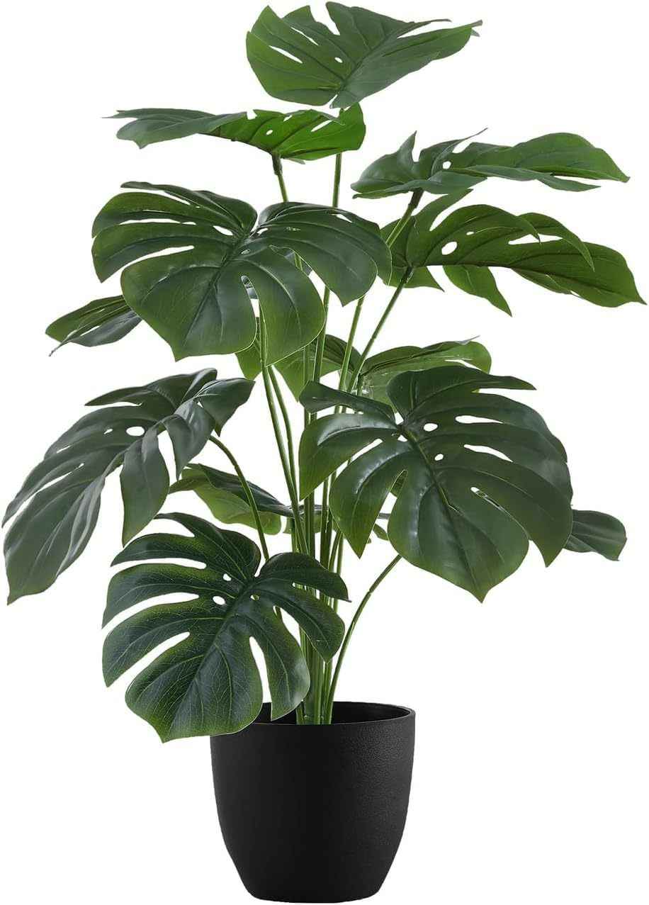 Artificial Monstera Palm Plant with Pot