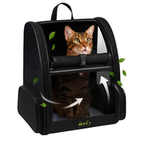 Ventilated Pet Carrier Backpack – Transparent Front with Air Filter - Snagva