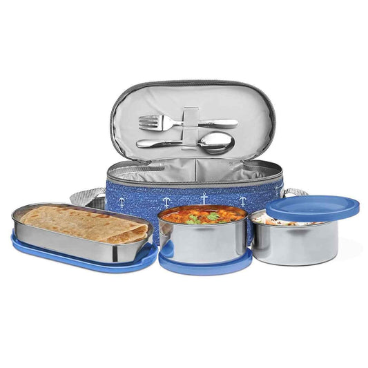 Stainless Steel Corporate Lunch Box Set with Bag