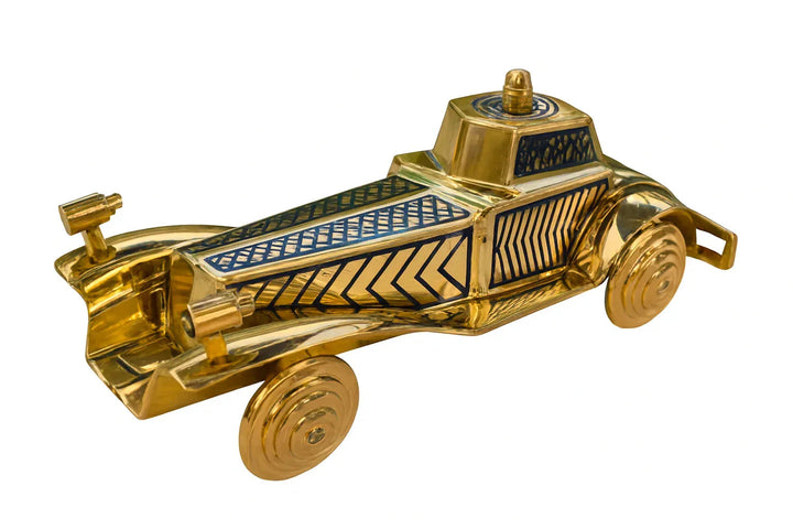 Golden Vintage Car Showpiece – Metal Decorative Model with Box-D02 - Snagva