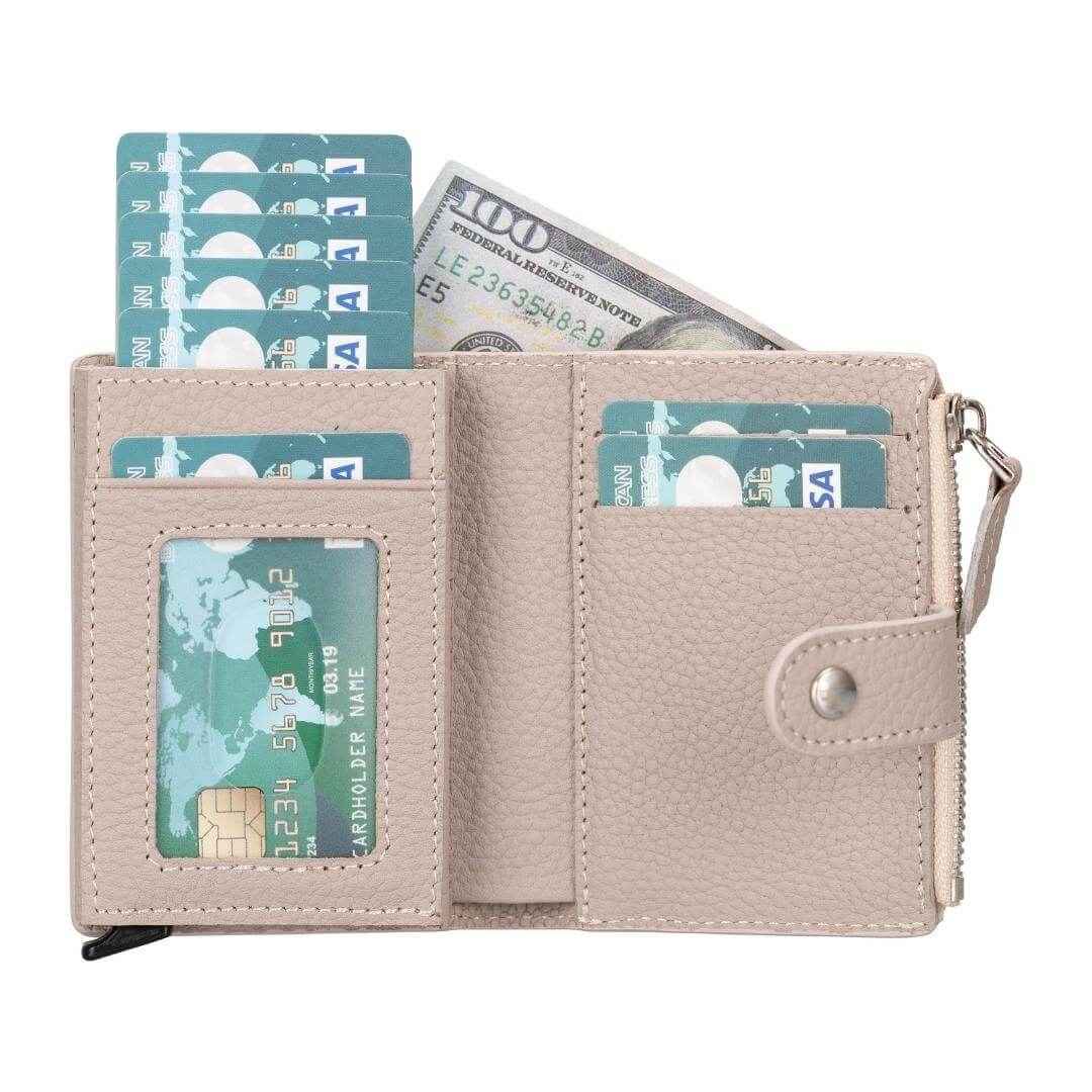 Glenrock Genuine Cowhide Leather Pop Up Card Holder Wallet