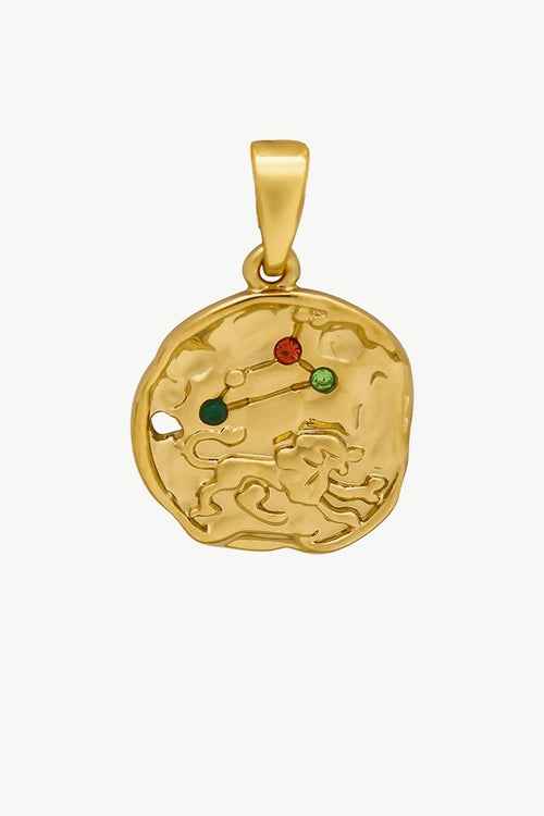 Gold Sculptural Zodiac Sign Pendant Necklace Set