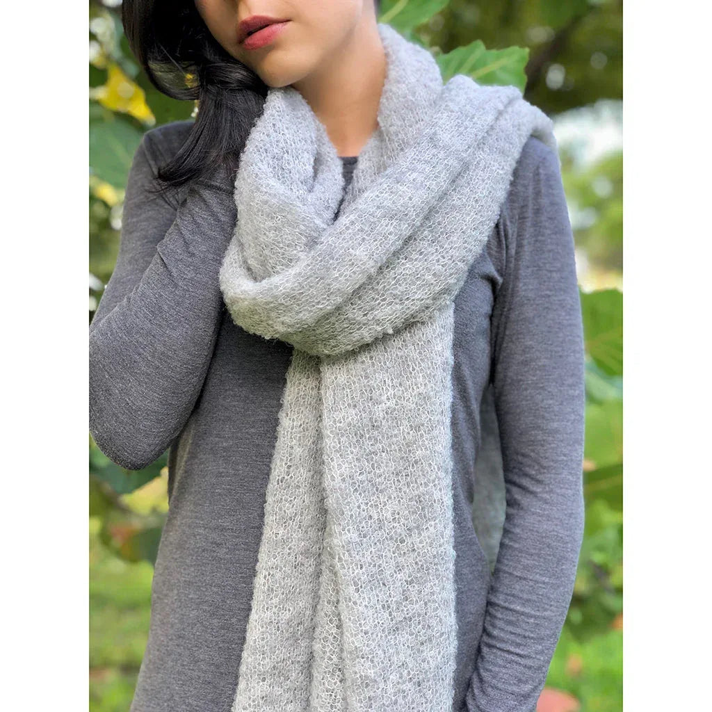 Gray Ultra Plush Alpaca Scarf - Snagva