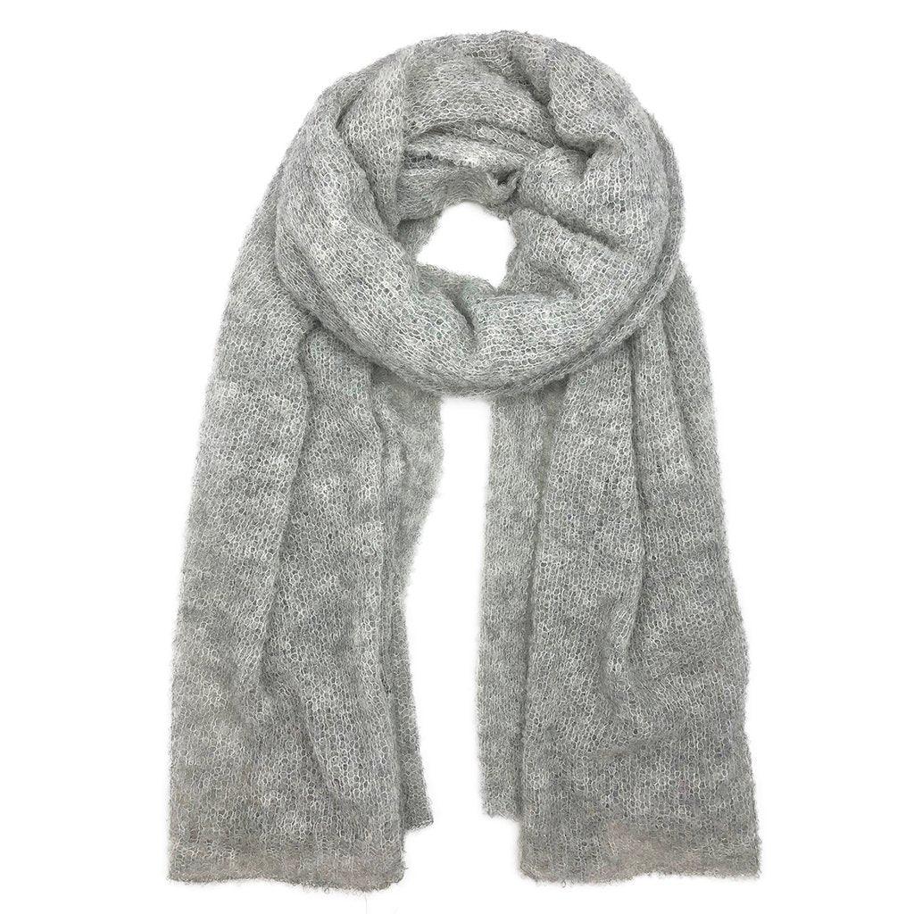 Gray Ultra Plush Alpaca Scarf - Snagva