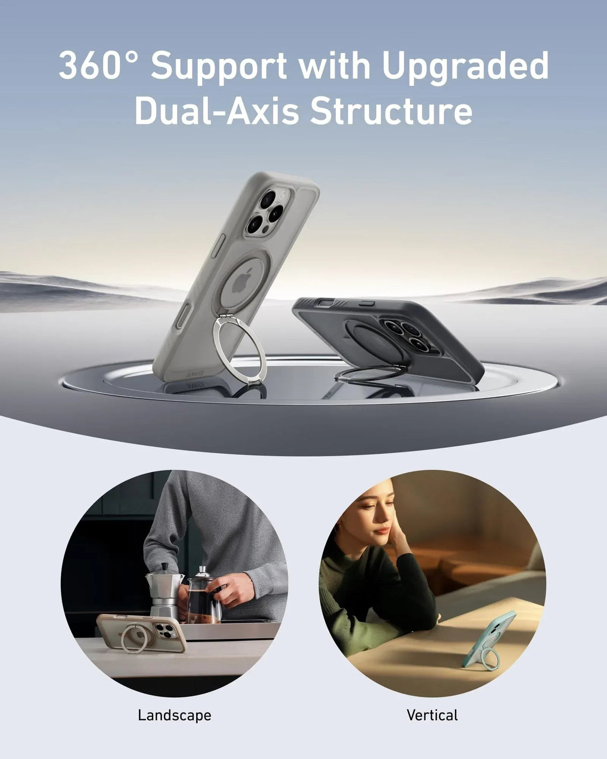 Anker MagGo Magnetic Case with Stand (360° Ring Stand) - Snagva