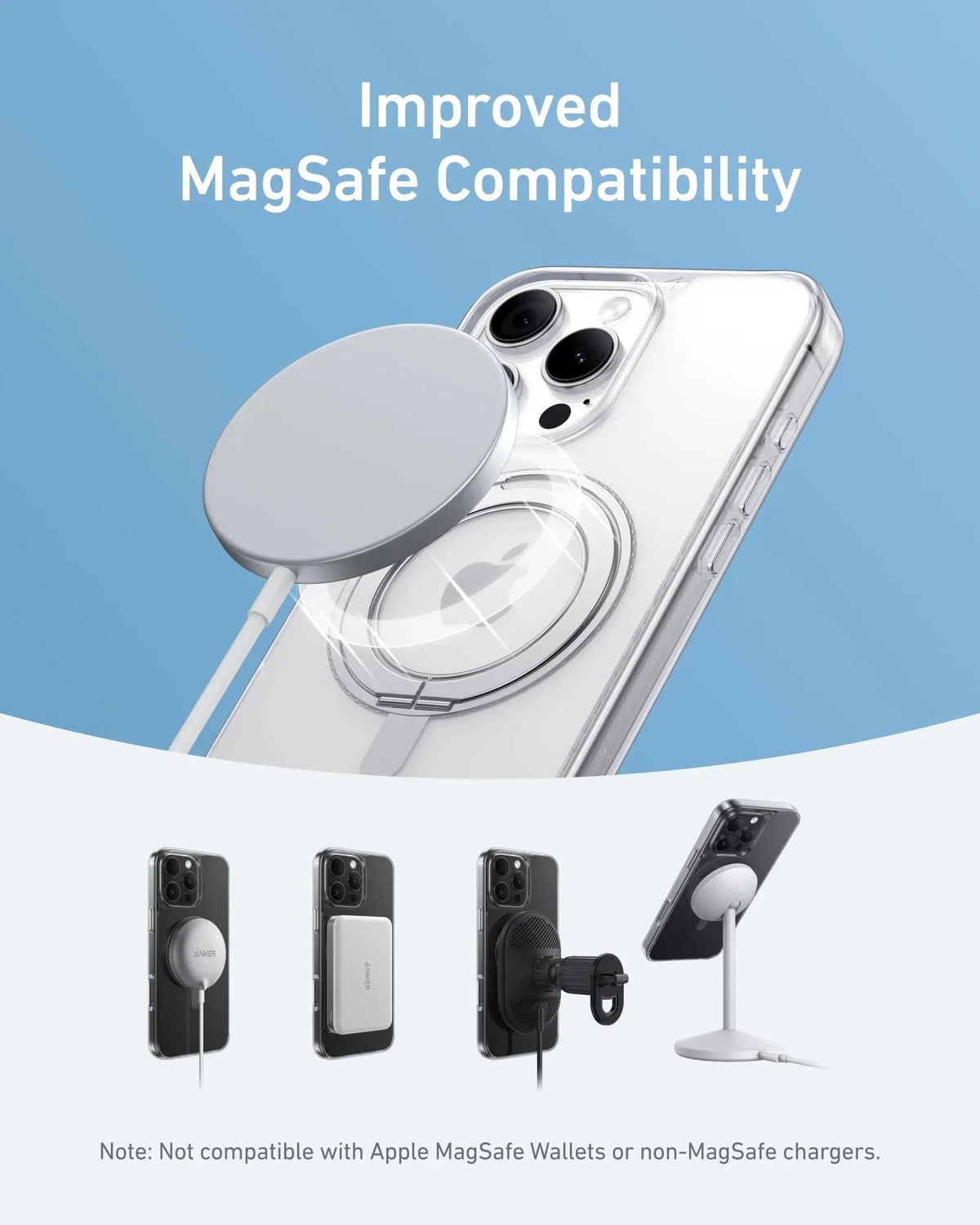 Anker MagGo Magnetic Case with Stand (360° Ring Stand) - Snagva